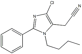 1-Butyl-2-phenyl-4-chloro-1H-imidazole-5-acetonitrile 结构式