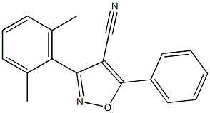 5-(Phenyl)-3-(2,6-dimethylphenyl)-isoxazole-4-carbonitrile 结构式