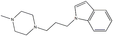 1-[3-(1H-Indol-1-yl)propyl]-4-methylpiperazine 结构式