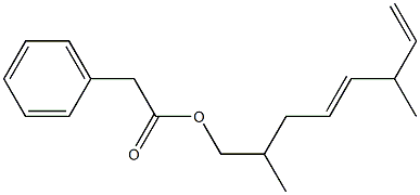 Phenylacetic acid 2,6-dimethyl-4,7-octadienyl ester 结构式