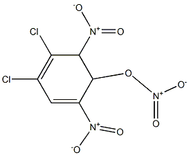 Nitric acid 4,5-dichloro-2,6-dinitrocyclohexa-2,4-dienyl ester 结构式