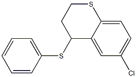 3,4-Dihydro-4-(phenylthio)-6-chloro-2H-1-benzothiopyran 结构式
