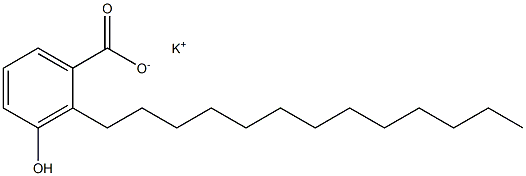 2-Tridecyl-3-hydroxybenzoic acid potassium salt 结构式