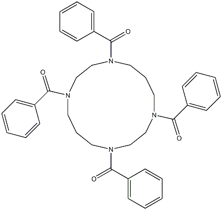 1,4,8,11-Tetrakis[benzoyl]-1,4,8,11-tetraazacyclotetradecane 结构式
