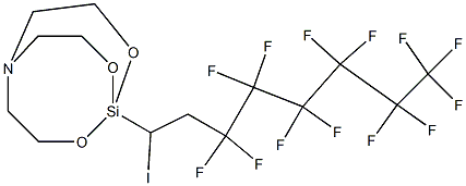 1-(1-Iodo-3,3,4,4,5,5,6,6,7,7,8,8,8-tridecafluorooctyl)-2,8,9-trioxa-5-aza-1-silabicyclo[3.3.3]undecane 结构式