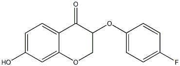 3-(4-Fluorophenoxy)-7-hydroxy-2H-1-benzopyran-4(3H)-one 结构式