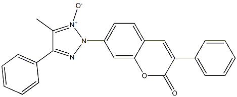 5-Methyl-4-phenyl-2-(3-phenyl-2-oxo-2H-1-benzopyran-7-yl)-2H-1,2,3-triazole 1-oxide 结构式