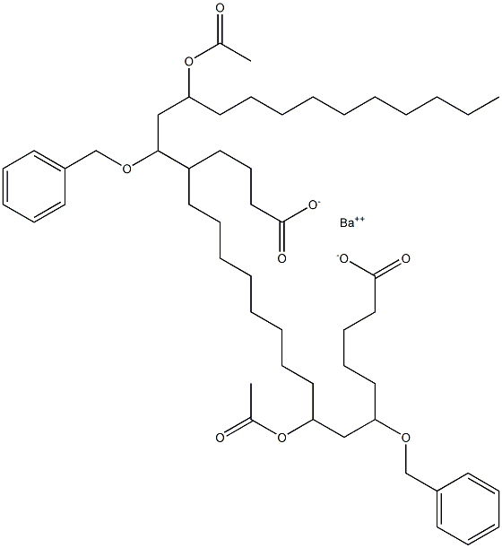 Bis(6-benzyloxy-8-acetyloxystearic acid)barium salt 结构式