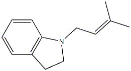 2,3-Dihydro-1-(3-methyl-2-butenyl)-1H-indole 结构式