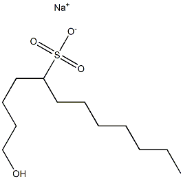 1-Hydroxydodecane-5-sulfonic acid sodium salt 结构式