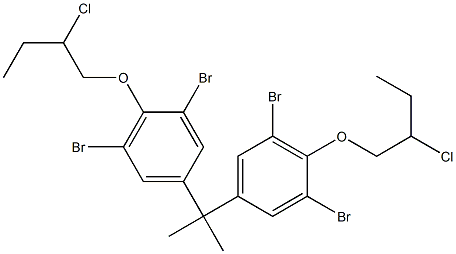 1,1'-[Isopropylidenebis(2,6-dibromo-4,1-phenyleneoxy)]bis(2-chlorobutane) 结构式