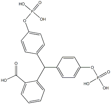 2-[Bis[4-(phosphonooxy)phenyl]methyl]benzoic acid 结构式