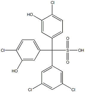 (3,5-Dichlorophenyl)bis(4-chloro-3-hydroxyphenyl)methanesulfonic acid 结构式