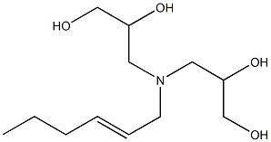 3,3'-(2-Hexenylimino)bis(propane-1,2-diol) 结构式