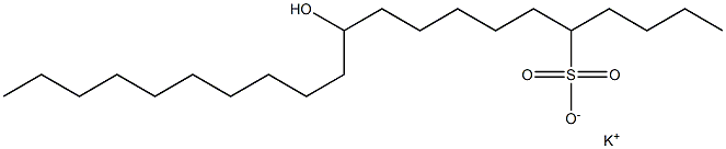 11-Hydroxyhenicosane-5-sulfonic acid potassium salt 结构式
