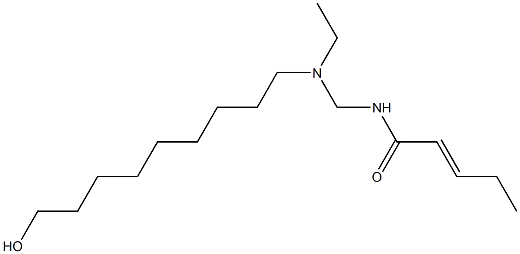 N-[[N-Ethyl-N-(9-hydroxynonyl)amino]methyl]-2-pentenamide 结构式