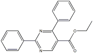 2,4-Diphenylpyrimidine-5-carboxylic acid ethyl ester 结构式