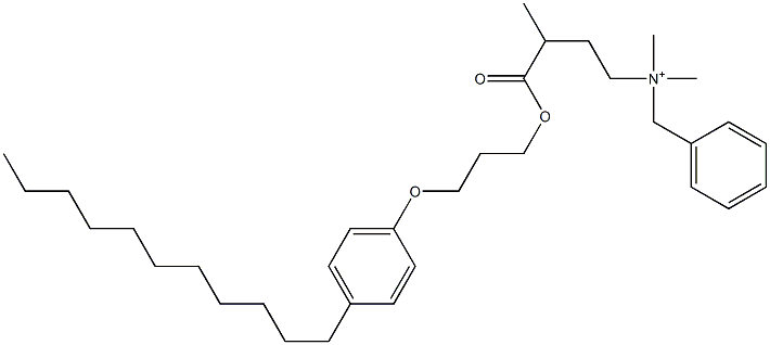 N,N-Dimethyl-N-benzyl-N-[3-[[3-(4-undecylphenyloxy)propyl]oxycarbonyl]butyl]aminium 结构式