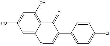 5,7-Dihydroxy-3-(4-chlorophenyl)-4H-1-benzopyran-4-one 结构式