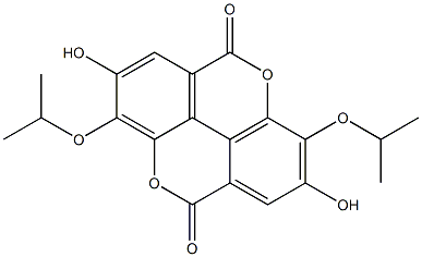 2,7-Dihydroxy-3,8-diisopropoxy[1]benzopyrano[5,4,3-cde][1]benzopyran-5,10-dione 结构式