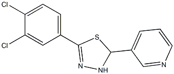 5-(3,4-Dichlorophenyl)-2,3-dihydro-2-(3-pyridinyl)-1,3,4-thiadiazole 结构式