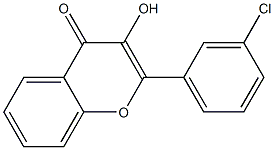 2-(3-Chlorophenyl)-3-hydroxy-4H-1-benzopyran-4-one 结构式