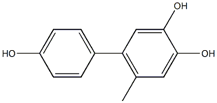 6-Methyl-1,1'-biphenyl-3,4,4'-triol 结构式