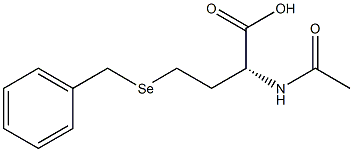 [R,(-)]-2-Acetylamino-4-(benzylseleno)butyric acid 结构式