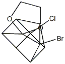 1-Bromo-4-chloro-pentacyclo[4.3.0.02,5.03,8.04,7]nonan-9-one ethylene acetal 结构式