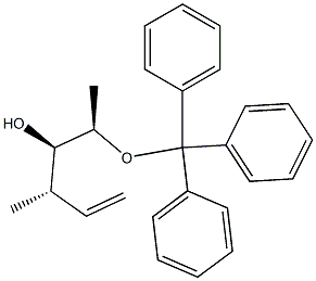 (2R,3R,4S)-2-Triphenylmethoxy-4-methyl-5-hexen-3-ol 结构式