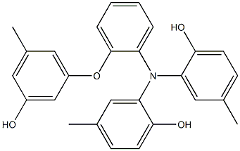 N,N-Bis(2-hydroxy-5-methylphenyl)-2-(3-hydroxy-5-methylphenoxy)benzenamine 结构式