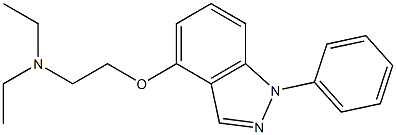 1-Phenyl-4-[2-(diethylamino)ethoxy]-1H-indazole 结构式