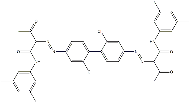 4,4'-Bis[[1-(3,5-dimethylphenylamino)-1,3-dioxobutan-2-yl]azo]-2,2'-dichloro-1,1'-biphenyl 结构式