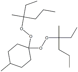 4-Methyl-1,1-bis(1-ethyl-1-methylbutylperoxy)cyclohexane 结构式