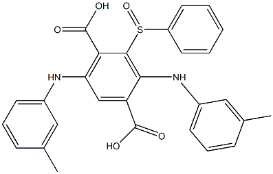 2-(Phenylsulfinyl)-3,6-di(m-toluidino)terephthalic acid 结构式