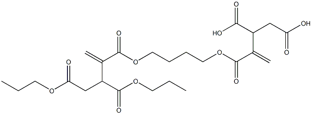 3,3'-[1,4-Butanediylbis(oxycarbonyl)]bis(3-butene-1,2-dicarboxylic acid dipropyl) ester 结构式