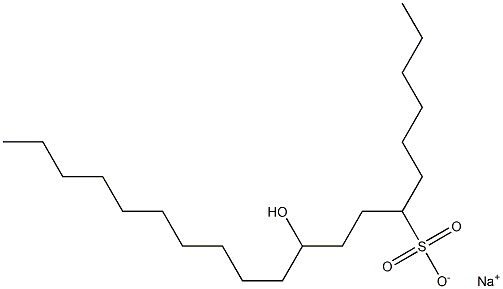 10-Hydroxyicosane-7-sulfonic acid sodium salt 结构式