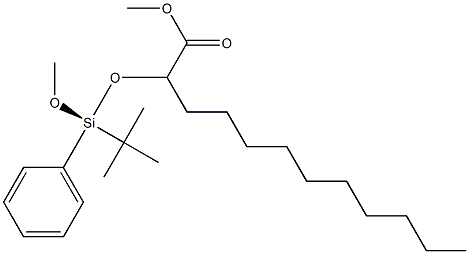 (R)-2-[[Phenyl(methoxy)(tert-butyl)silyl]oxy]lauric acid methyl ester 结构式