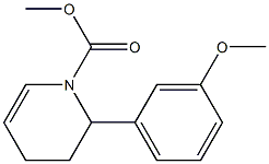 2-(3-Methoxyphenyl)-1,2,3,4-tetrahydropyridine-1-carboxylic acid methyl ester 结构式