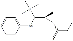 (1S,2S)-1-Propionyl-2-[(phenylseleno)(trimethylsilyl)methyl]cyclopropane 结构式