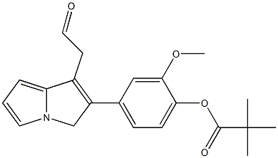 2-[3-Methoxy-4-(pivaloyloxy)phenyl]-1-pyrrolizinoethanone 结构式