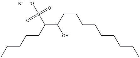 7-Hydroxyhexadecane-6-sulfonic acid potassium salt 结构式