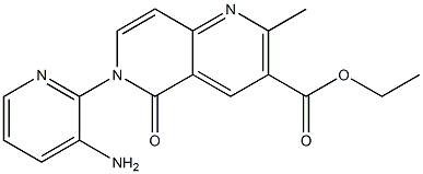 6-(3-Amino-2-pyridyl)-2-methyl-5-oxo-5,6-dihydro-1,6-naphthyridine-3-carboxylic acid ethyl ester 结构式