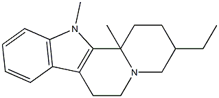1,2,3,4,6,7,12,12b-Octahydro-12,12b-dimethyl-3-ethylindolo[2,3-a]quinolizine 结构式