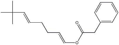 Phenylacetic acid 7,7-dimethyl-1,5-octadienyl ester 结构式