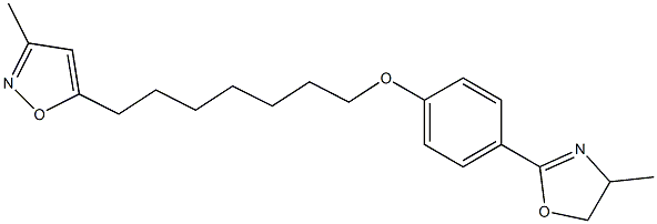 3-Methyl-5-[7-[4-[(4,5-dihydro-4-methyloxazol)-2-yl]phenoxy]heptyl]isoxazole 结构式