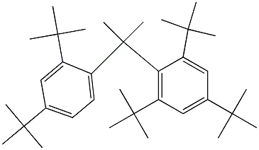 2-(2,4,6-Tri-tert-butylphenyl)-2-(2,4-di-tert-butylphenyl)propane 结构式