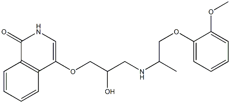 4-[2-Hydroxy-3-[2-(2-methoxyphenoxy)-1-methylethylamino]propoxy]-1(2H)-isoquinolinone 结构式