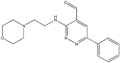 3-(2-Morpholinoethylamino)-6-phenylpyridazine-4-carbaldehyde 结构式