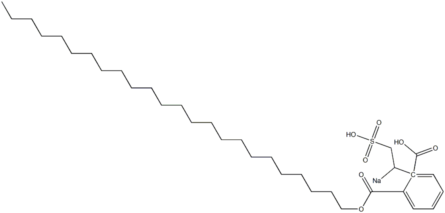 Phthalic acid 1-tetracosyl 2-(1-sodiosulfoethyl) ester 结构式